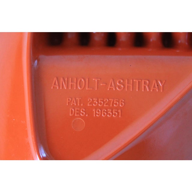 Mid 20th Century Vintage Bright Orange Melamine Boomerang Ashtray For Sale - Image 5 of 8