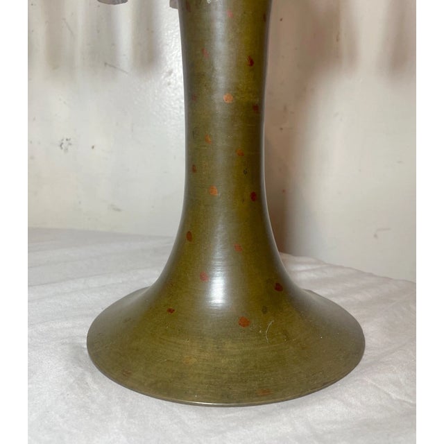 Antique Ornate Patinated Bonze Austrian Reticulated Electric Table Lamps - a Pair For Sale - Image 9 of 18