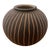 Midcentury Black and Terra Cotta Incised Pottery Vase by Steuler Ceramics of West Germany For Sale