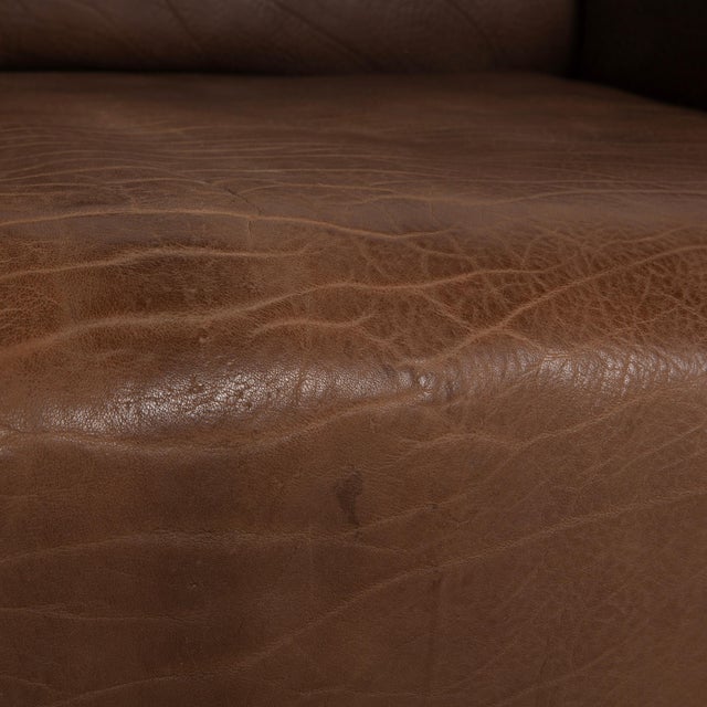 Brown Vintage DS-47 Leather Two-Seater in Brown Cognac from de Sede For Sale - Image 8 of 17