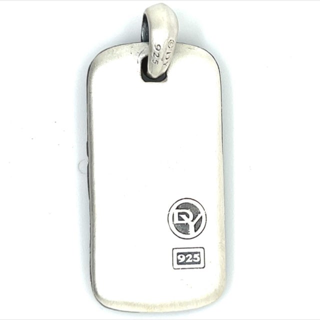 Authentic David Yurman Estate Griffen Dog Tag Sterling Silver DY117 Retail: $799 TRUSTED SELLER SINCE 2002 PLEASE SEE OUR...