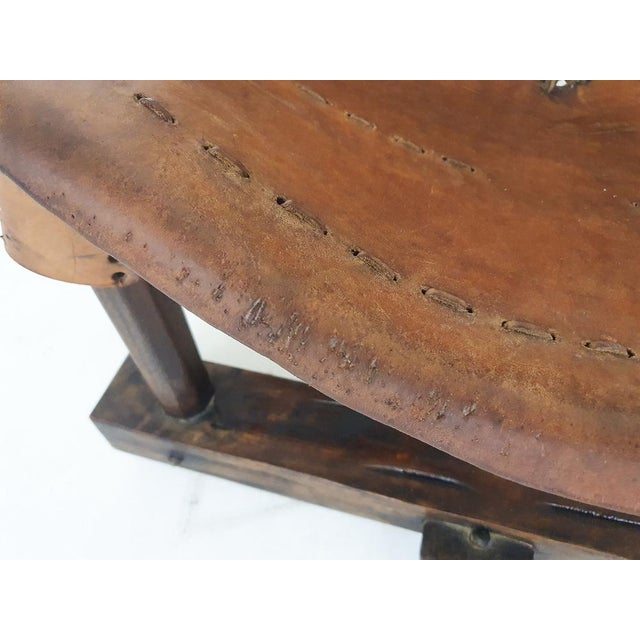 Wood Set of Saddle Leather Lounge Chairs, Brazil, 1960s For Sale - Image 7 of 18