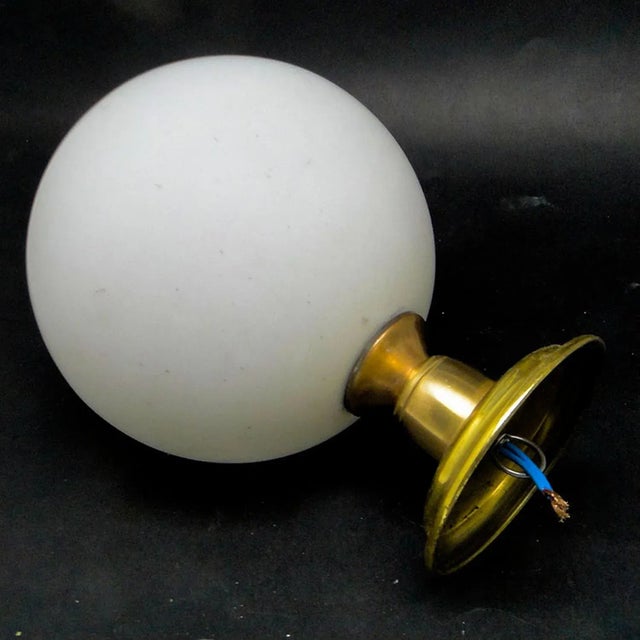 Art Deco Style Pendant Lamp, Poland, 1950s, in Very Good conditions. Designed 1950 to 1959 European Plug (up to 250V).The...