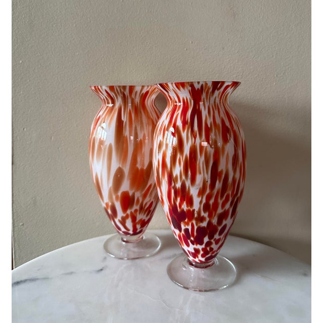 Mid 20th Century Vintage Mid-Century Modern Handblown Art Glass Small Vases For Sale - Image 5 of 8