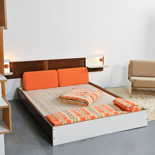 Bed and Headboard by Pierre Guariche, 1968 For Sale - Image 11 of 18