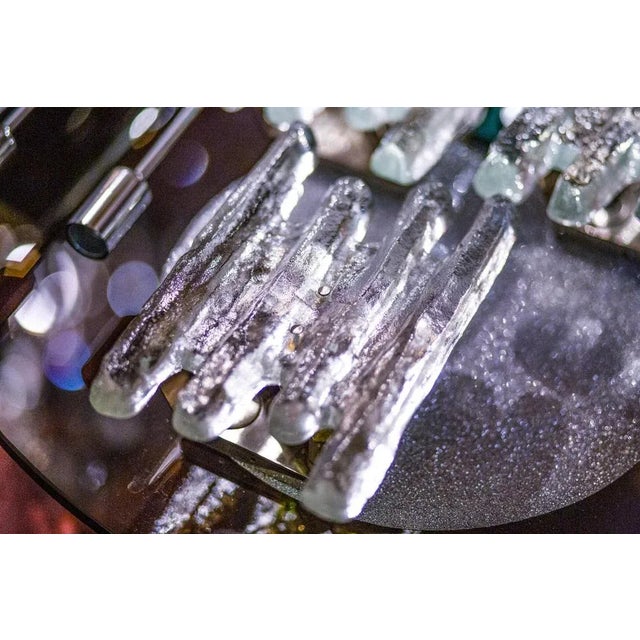 Kalmar Ice Glass Wall Sconce from Kalmar, Austria, 1960s For Sale - Image 4 of 5