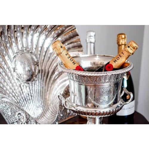Ceramic Antique Georgian Regency Silver Wine Cooler by Paul Storr, London, 1810 For Sale - Image 7 of 18