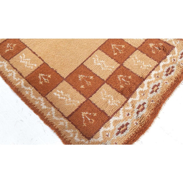 Doris Leslie Blau Vintage Swedish Pile Rug in Geometric Checkerboard Design For Sale In New York - Image 6 of 9