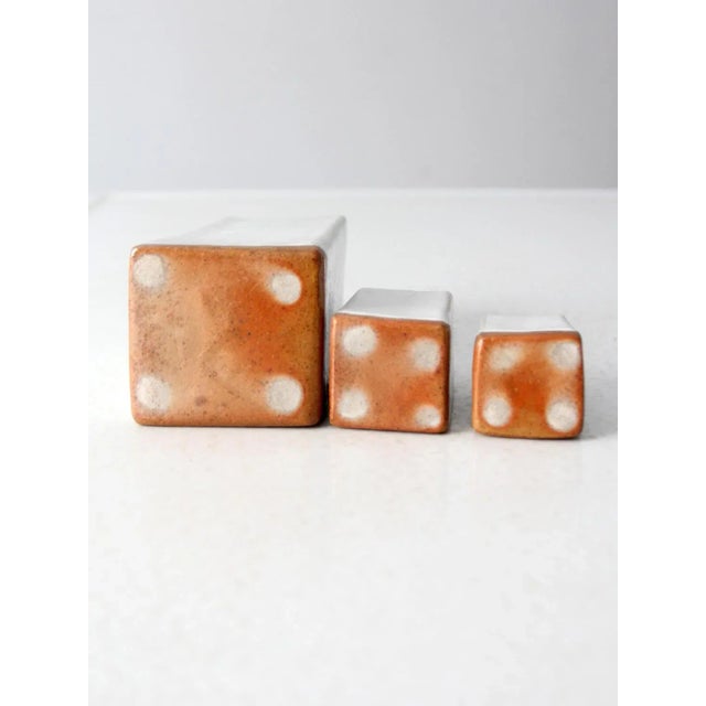 Vintage Studio Pottery Vases Set of 3 For Sale - Image 10 of 10