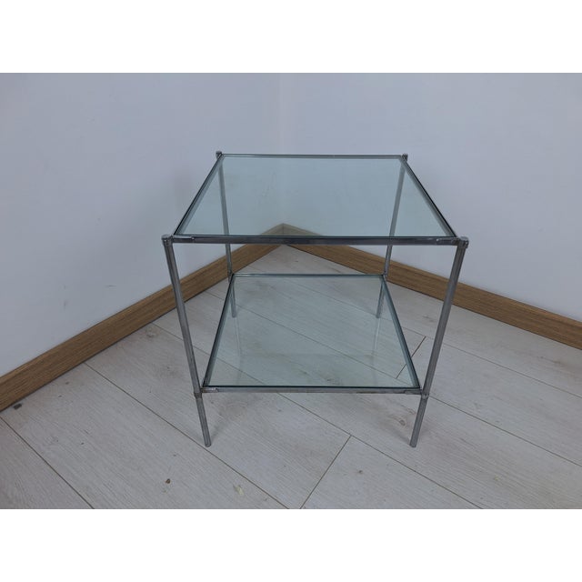 Silver Montecarlo T12 Model Two-Tier Coffee Table in Chromed Brass by Corrado Corradi Dellacqua for Azucena, 1959 For Sale - Image 8 of 8