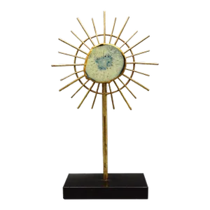 Agate & Sunburst on Stand, 15.25" Height