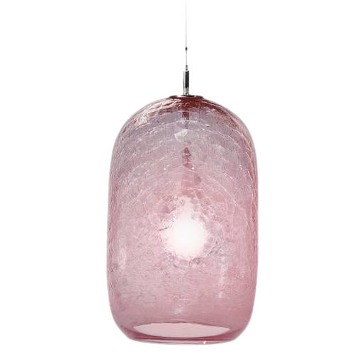 Cosmos Pendant Light from the Boa Lantern Collection in Rose Quartz For Sale