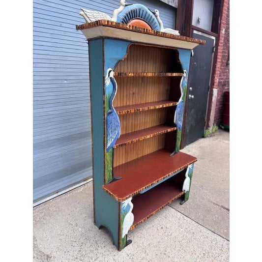 Bill and Phyllis Duffy Folk Art Shelf, Hand-Carved Wood, 2005 For Sale - Image 11 of 12
