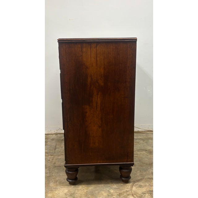 Brown 19th Century English Mahogany Chest of Drawers For Sale - Image 8 of 11