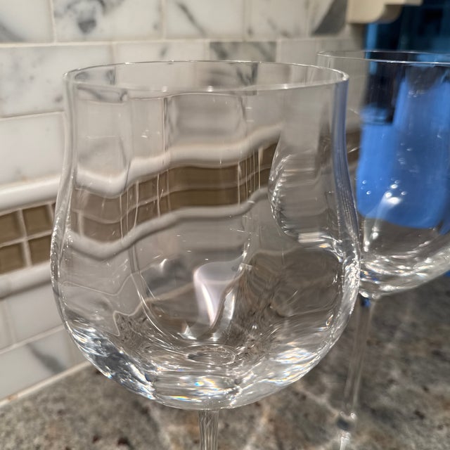 St. Louis Crystal Saint-Louis Twist 1586 Mature Wine Crystal Glasses Set of 2 France For Sale - Image 4 of 7
