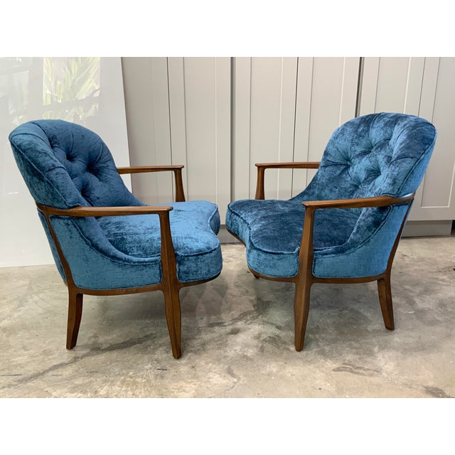 Mid-Century Modern 1950s Janus Lounge Chairs by Edward Wormley for Dunbar Restored - A Pair For Sale - Image 3 of 8