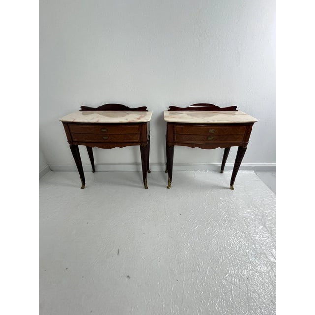 Mid-Century Modern Italian Nightstands, 1950s, Set of 2 For Sale - Image 11 of 14