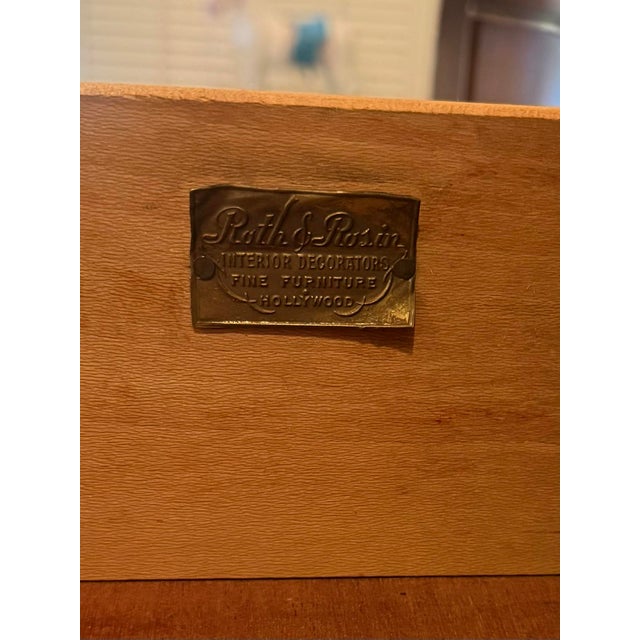 Mid 20th Century Vintage Hollywood Mahogany Sideboard Buffet For Sale - Image 5 of 12