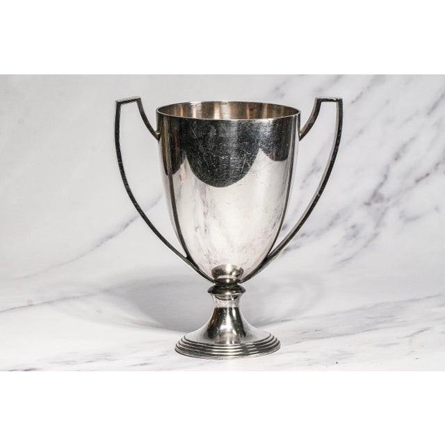 Silver Rare Antique Christofle Silverplate Trophy Cup French Line Ms Lafayette Bridge Tournament For Sale - Image 8 of 11