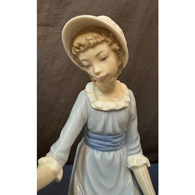 Purple 1980s Lladro Duo: "Flowers in the Flower Pot" & "Daughters" - A Pair For Sale - Image 8 of 10