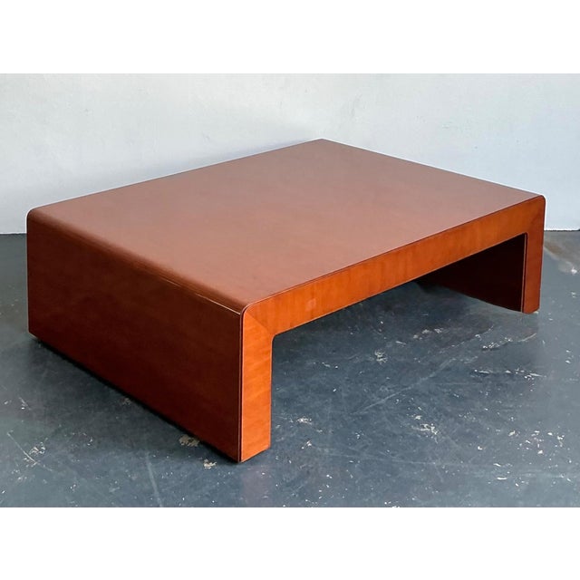 Wood Vintage Ralph Lauren “Dalton” Waterfall Wood Coffee Table For Sale - Image 7 of 18