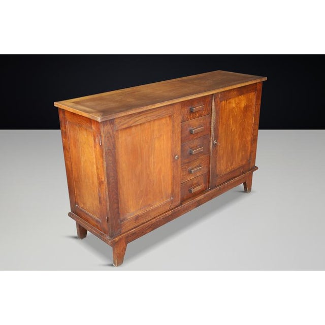 1940s Oak Sideboard from René Gabriel, France, 1940s For Sale - Image 5 of 11