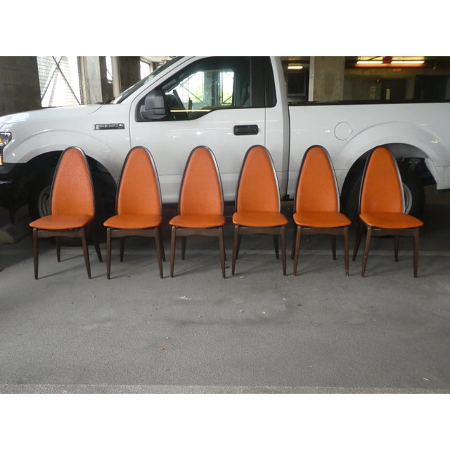 1960s Mid Century Modern Mandarin Orange Stakmore Folding Chairs - Set of 6 For Sale - Image 12 of 12