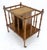 Faux Bamboo & Burl Canterbury Magazine Rack Stand Table on Brass Wheels MINT! For Sale - Image 6 of 11