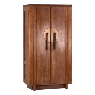 Vintage Wooden Wardrobe with Two Doors, 1920 For Sale