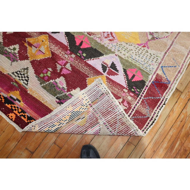 Mid 20th Century Vintage Zabihi Rug Collection Turkish Rug - 5'5" x 7'2" For Sale - Image 5 of 9