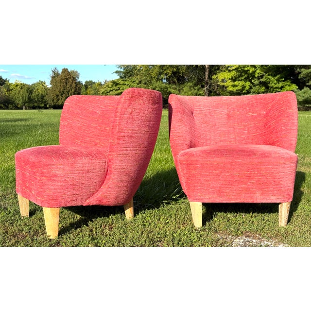 1970s Vintage Italian Modern Club Chairs in the Manner of Geo Ponti For Sale - Image 5 of 10