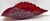 Contemporary Large Festive Hand-Blown Crimson Red and White Speckled Art Glass Conch Shell Centerpiece For Sale - Image 3 of 15