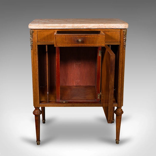 Victorian 1900's Antique Bedside Cabinet For Sale - Image 3 of 11