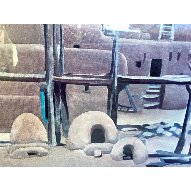 1975 O'Keefe Taos Pueblo Lithograph, Framed Jack O'Grady Galleries Chairish