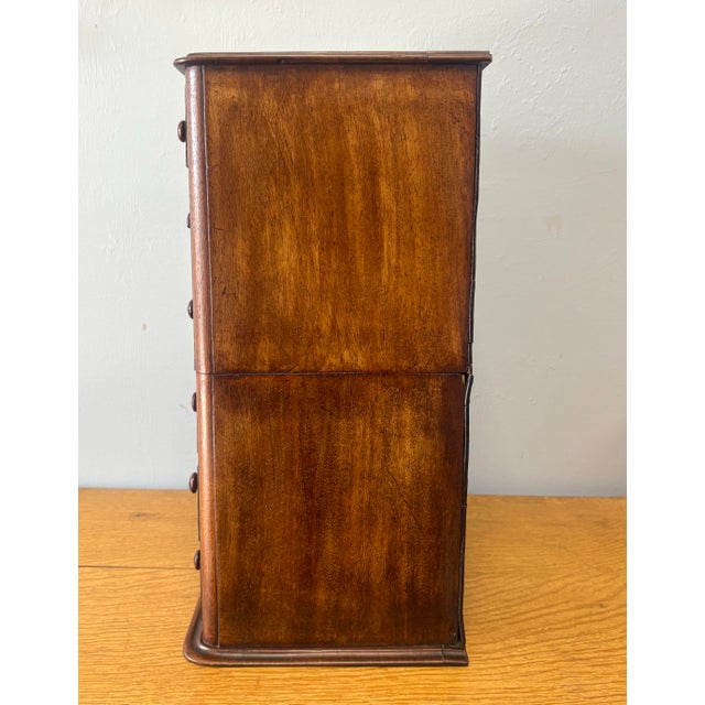 19th Century 19th Century English Mahogany Salesman's Sample Small Sized Chest of Drawers For Sale - Image 5 of 7