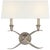 Cross Bouillotte Large Sconce in Antique Nickel with Linen Shade Designer: Chapman & Myers Finish: Antique Nickel Height:...