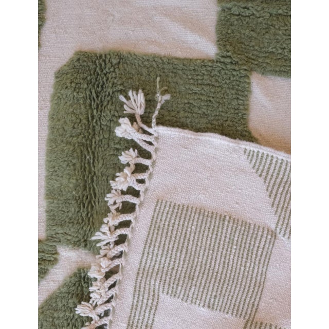 Textile Green Contemporary Moroccan Rug - 9.4 X 6.9 Ft For Sale - Image 7 of 8