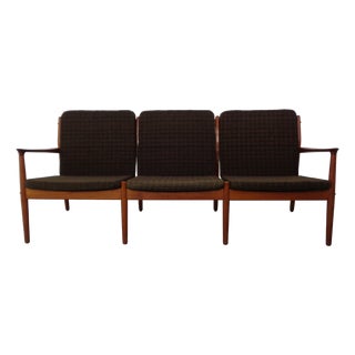 Teak Three-Seater Sofa by Svend Aage Eriksen for Glostrup, 1960s For Sale