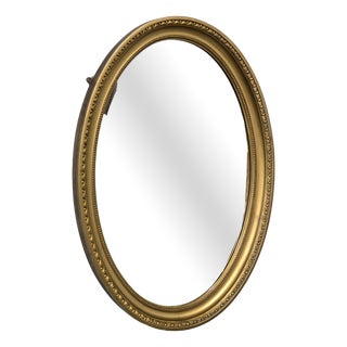 English Oval Gilt Wall Mirror, 1900 For Sale