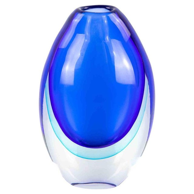 1970s Vintage Sommerso Murano Glass Vase, Italy, 1970s For Sale - Image 5 of 5