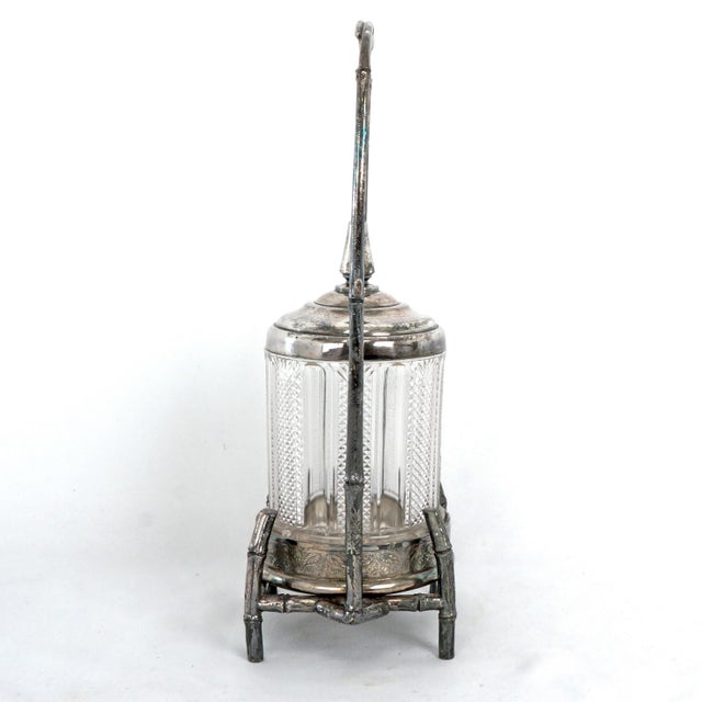 Victorian James Tufts Silverplate Pickle Caster Bamboo Aesthetic Movement Circa 1870 For Sale - Image 3 of 14