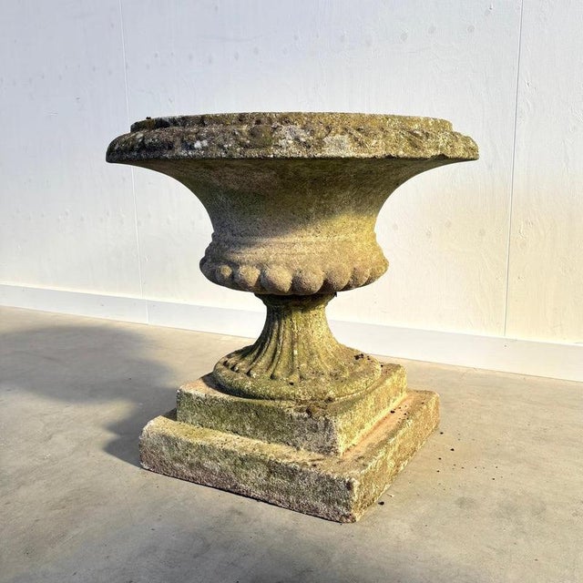 Vintage Concrete Plant Stand For Sale - Image 4 of 12