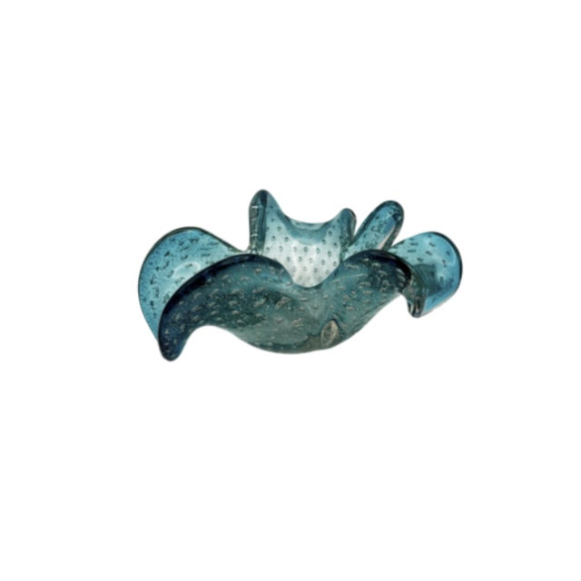 Fratelli Toso Vintage MCM Fratelli Toso Murano Glass Leaf Dish For Sale - Image 4 of 5
