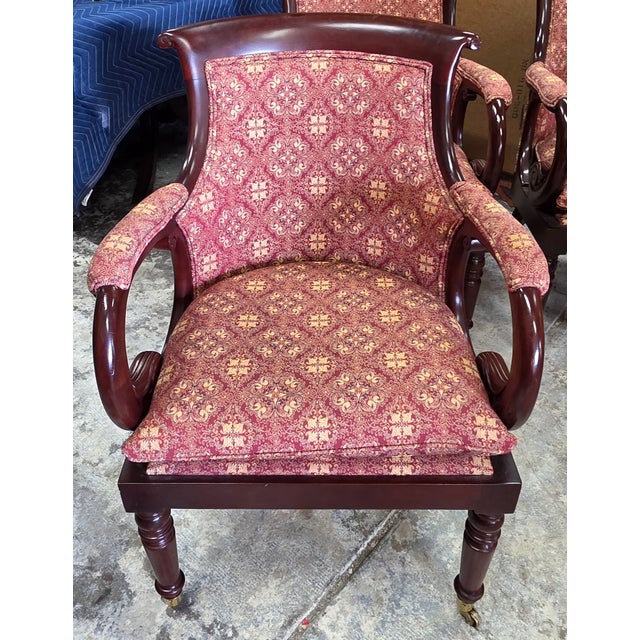 Wood Hancock and Moore Jockey Club Chairs --- Set of 4 For Sale - Image 7 of 11