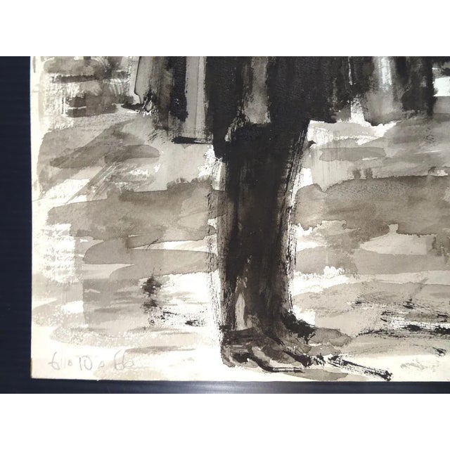 Policeman - Original Tempera and Watercolor by J.L. Rey Vila 1950s For Sale - Image 4 of 5