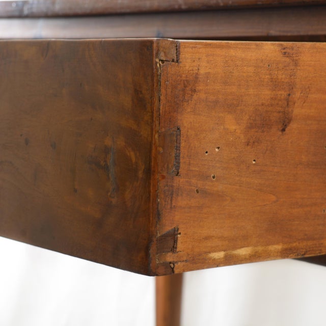 Antique Italian Cherrywood Writing Desk with Drawer, Late 18th-Early 19th Century For Sale - Image 9 of 12