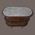 Antique French Louis XVI Style Marble & Caned Carved Fruitwood Drinks Side Table For Sale - Image 4 of 7
