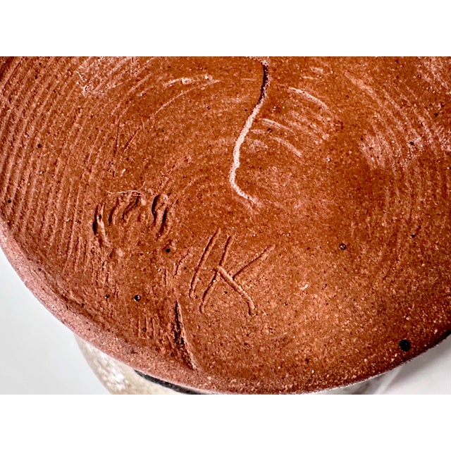 Sculptural Studio Ceramic Vase with Lava Glaze from Helma Klett, Germany, 1960s For Sale - Image 9 of 10