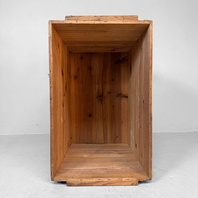Wood Vintage Japanese Wooden Transport Crate with Calligraphy, Japan, 1950s For Sale - Image 7 of 8