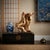 1980s Cypress Root Wood Carved Irregular Happy Buddha Statue Artistic Figure For Sale - Image 5 of 9